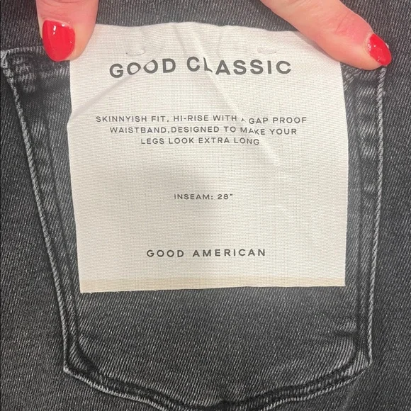 Good American Good Classic Straight Leg Jeans in Black308 - Picture 6 of 10